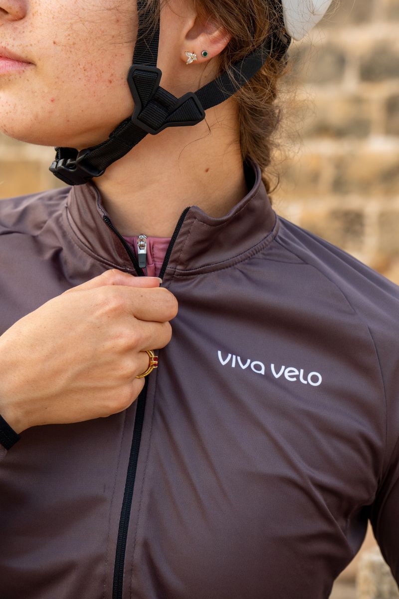 Women’s Windproof Cycling Jacket – Chocolate