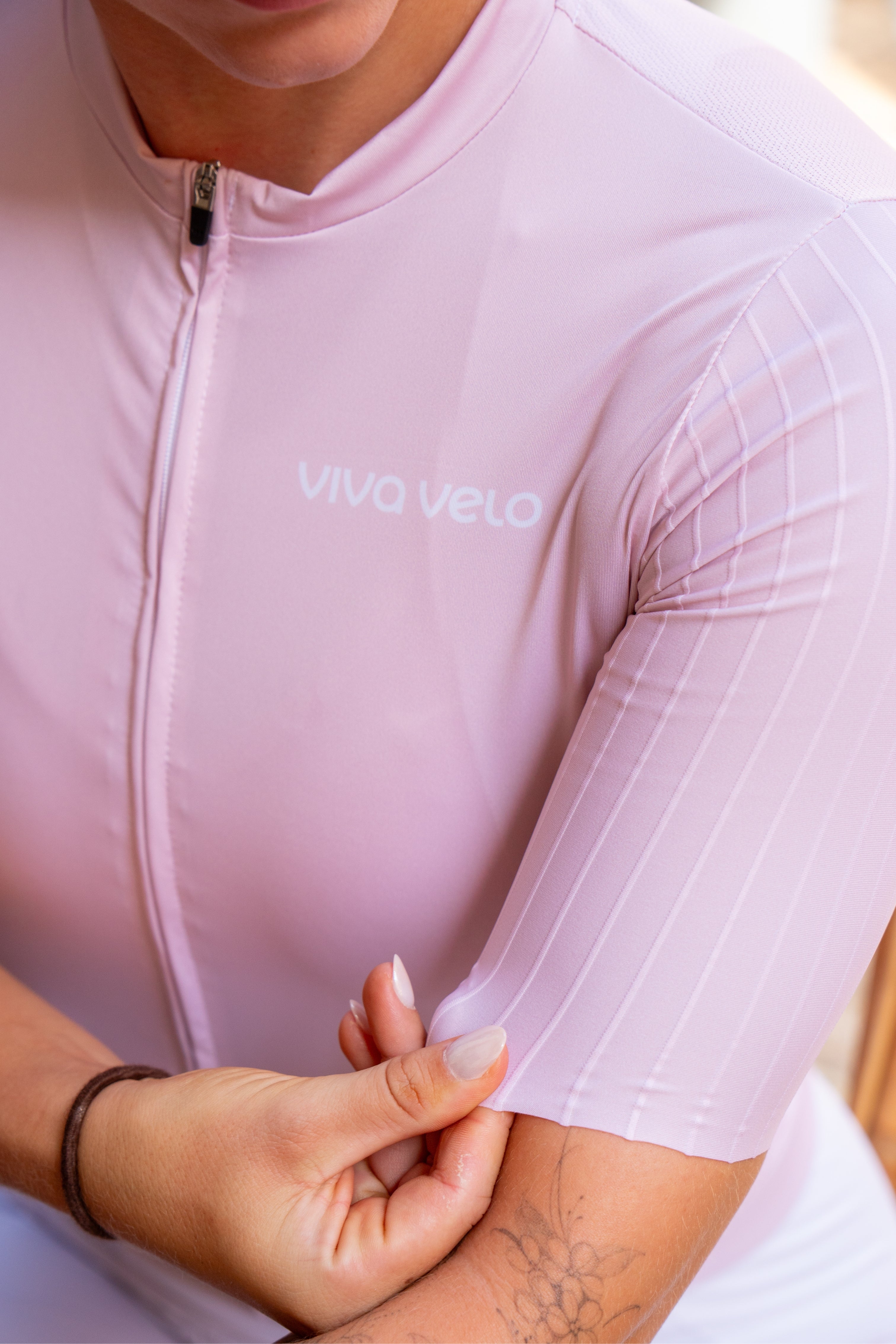 Maillot ciclista ligero para mujer - Azul Nube