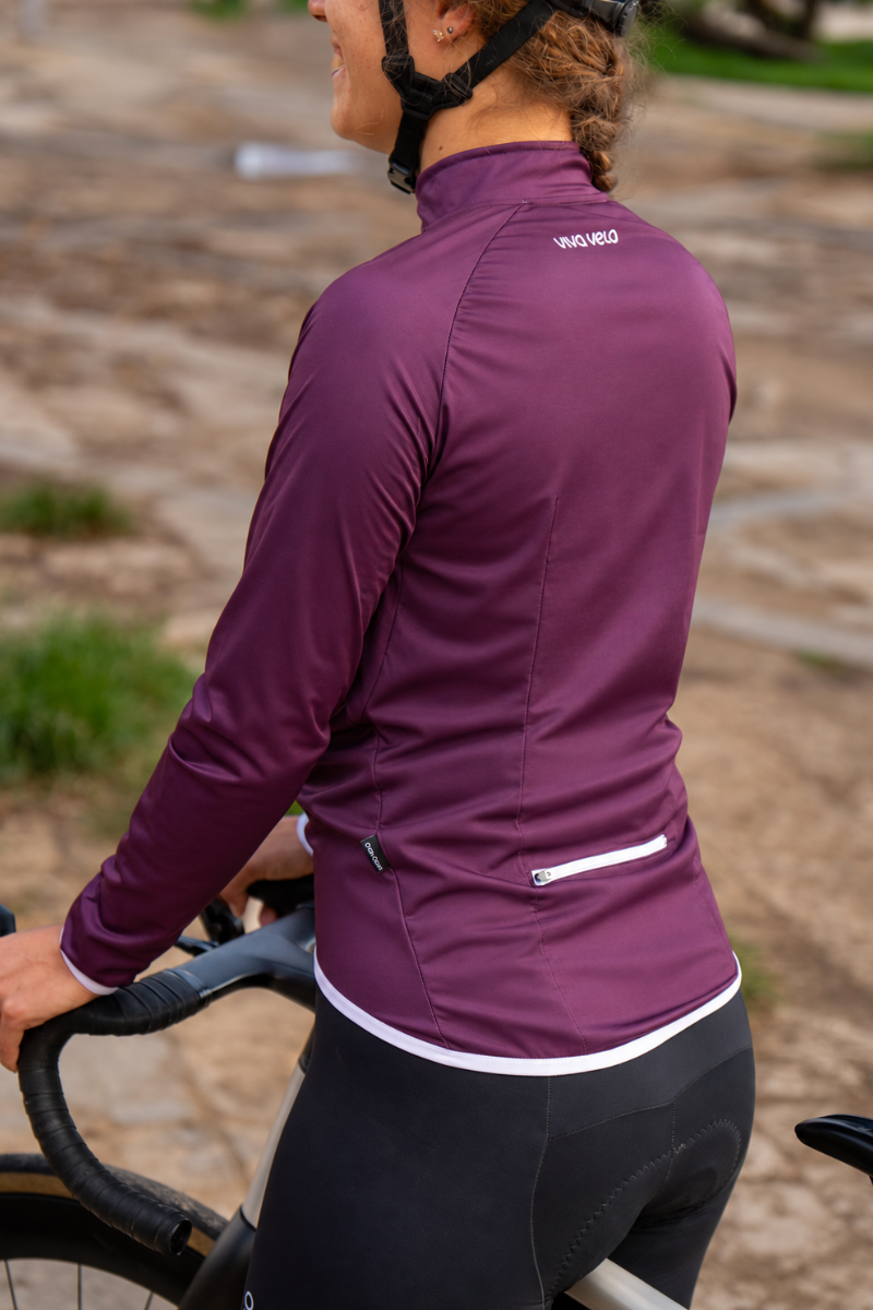 Women’s Windproof Cycling Jacket – Berry